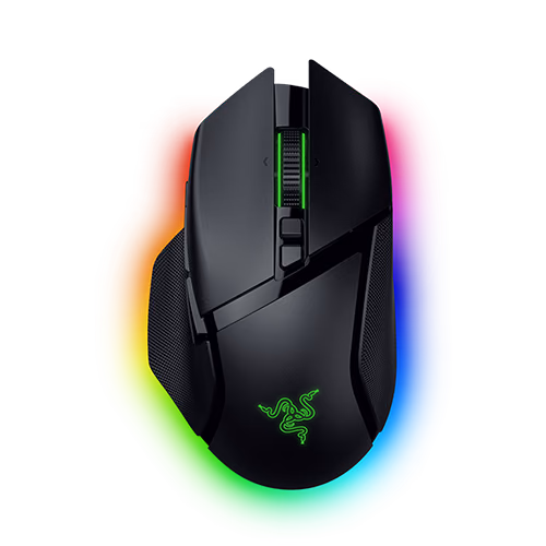 Razer Basilisk V3 Pro 35K mouse in Black, top view