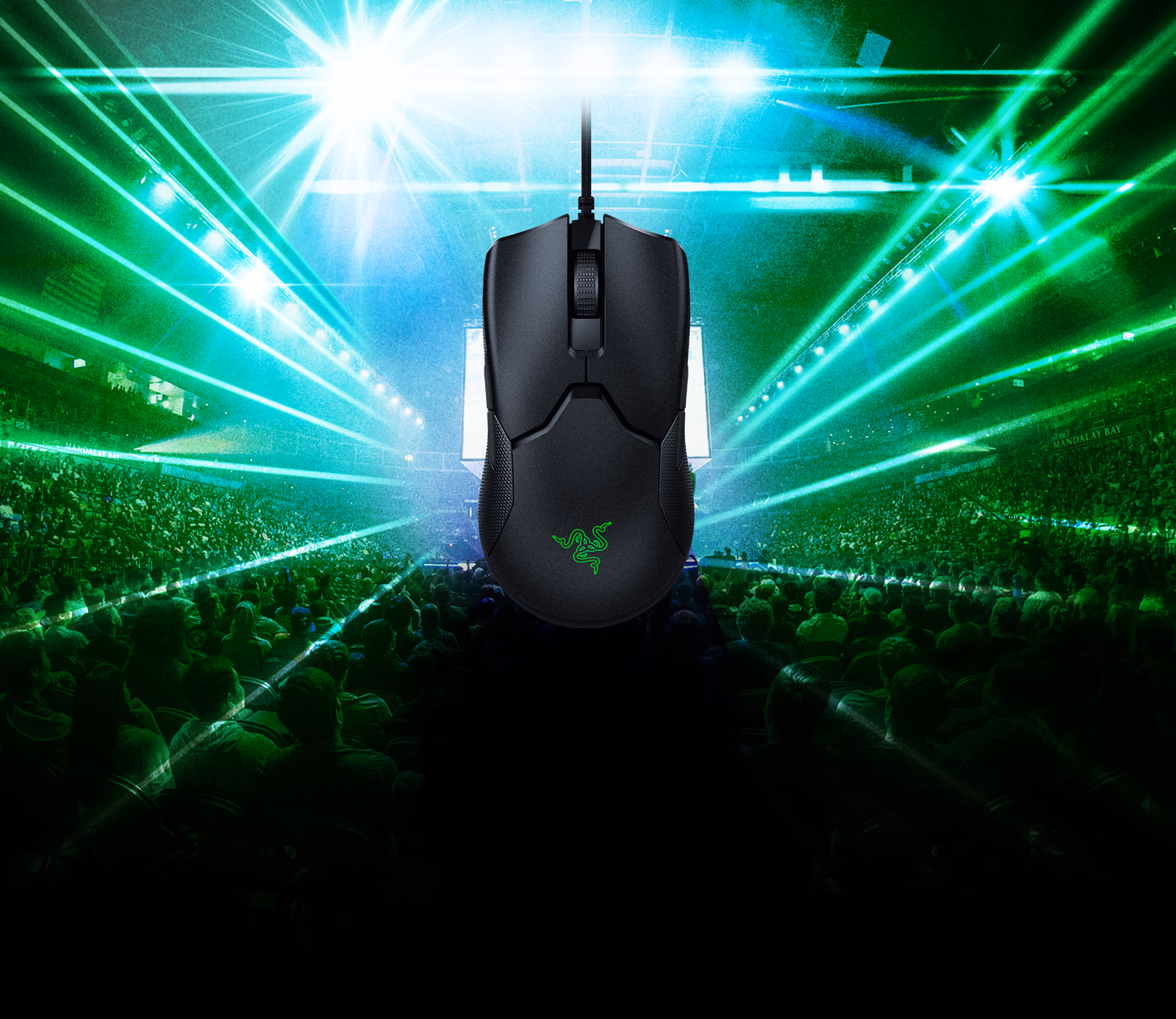 Razer Viper 8KHz mouse in Black, top view