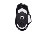 Logitech G502 X PLUS mouse in Black, underside