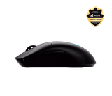 Logitech PRO 2 LIGHTSPEED mouse in Black, left side