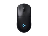 Logitech PRO 2 LIGHTSPEED mouse in Black, top view