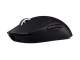 Logitech PRO X SUPERLIGHT mouse in Black, left side