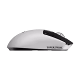 Logitech PRO X2 SUPERSTRIKE mouse in Black & White, right side