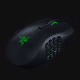 Razer Naga Left-handed Edition mouse in Black, back view